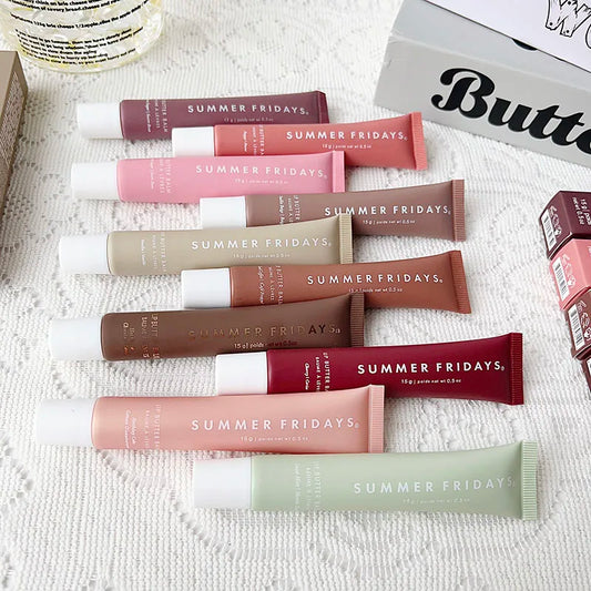 Fashion  Lip Moisturizing Soft Tube Lip Balm Smoothing Lip Lines Lasting Nourishment for Women Daily Care Makeup