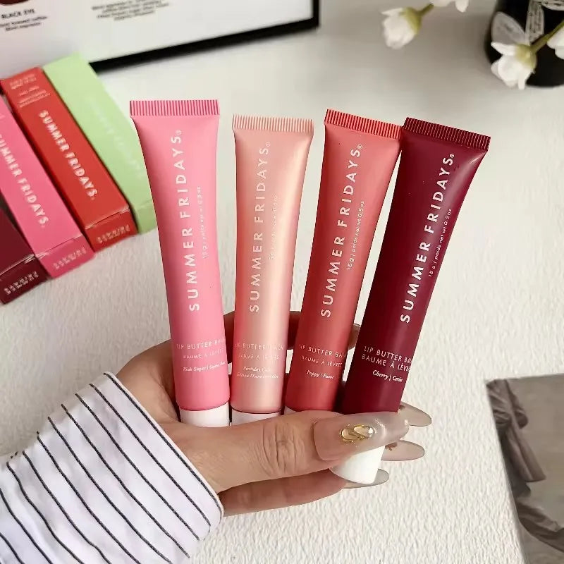 Fashion  Lip Moisturizing Soft Tube Lip Balm Smoothing Lip Lines Lasting Nourishment for Women Daily Care Makeup